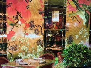 wall design in a restaurant